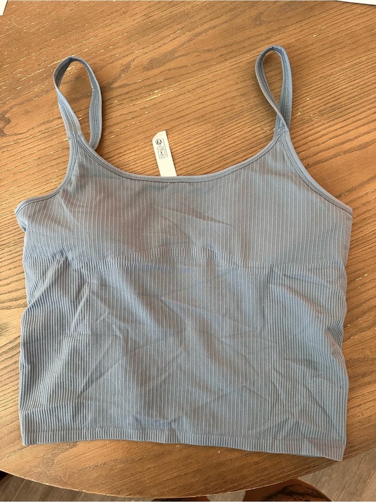 lululemon athletica Tops - lululemon padded ribbed cami in dusty blue - size 12